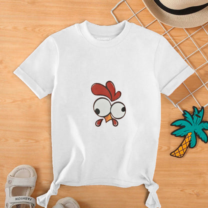 Polo Republica Kid's Rooster Printed Knot Style Tee Shirt
