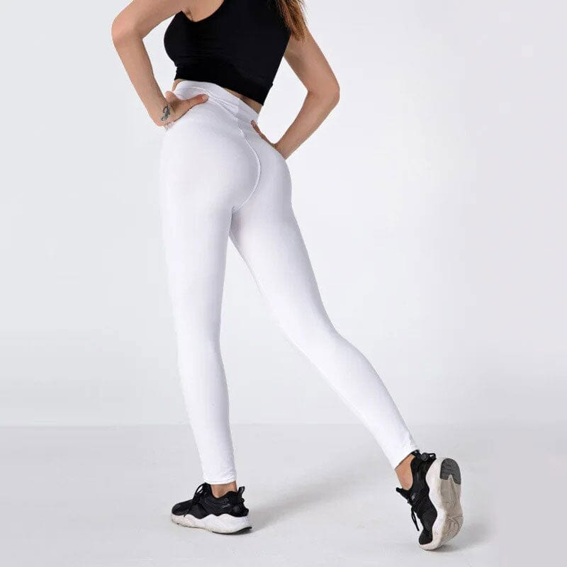 SB Women's Plain Design Premium Leggings Women's Leggings CPUS White L 