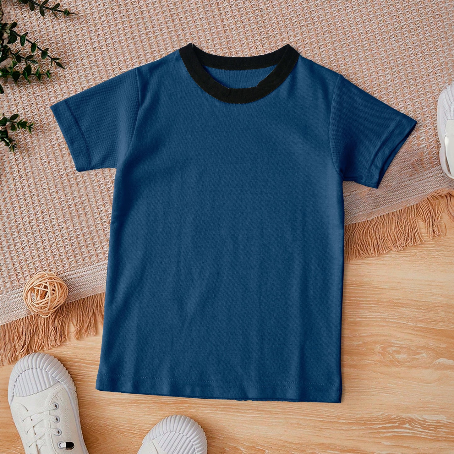 Kid's Crew Neck Minor Fault Tee Shirt Kid's Tee Shirt IBT Light Navy 9-12 Months 