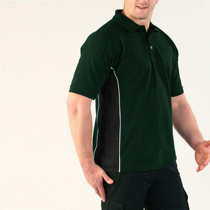 Silver Stone B Quality Polo Shirt B Quality Image Green Black M