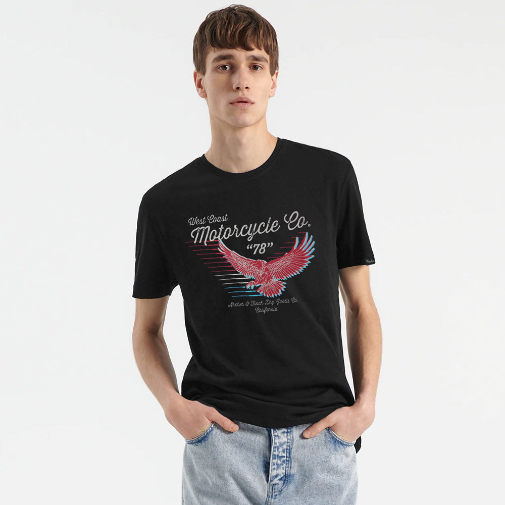 Men's West Coast Motorcycle Printed Tee Shirt Men's Tee Shirt LFS 