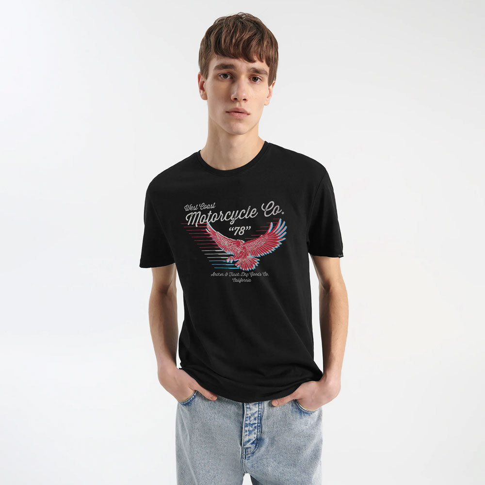 Men's West Coast Motorcycle Printed Tee Shirt Men's Tee Shirt LFS 