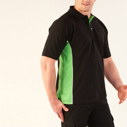 Silver Stone B Quality Polo Shirt B Quality Image Black Green M