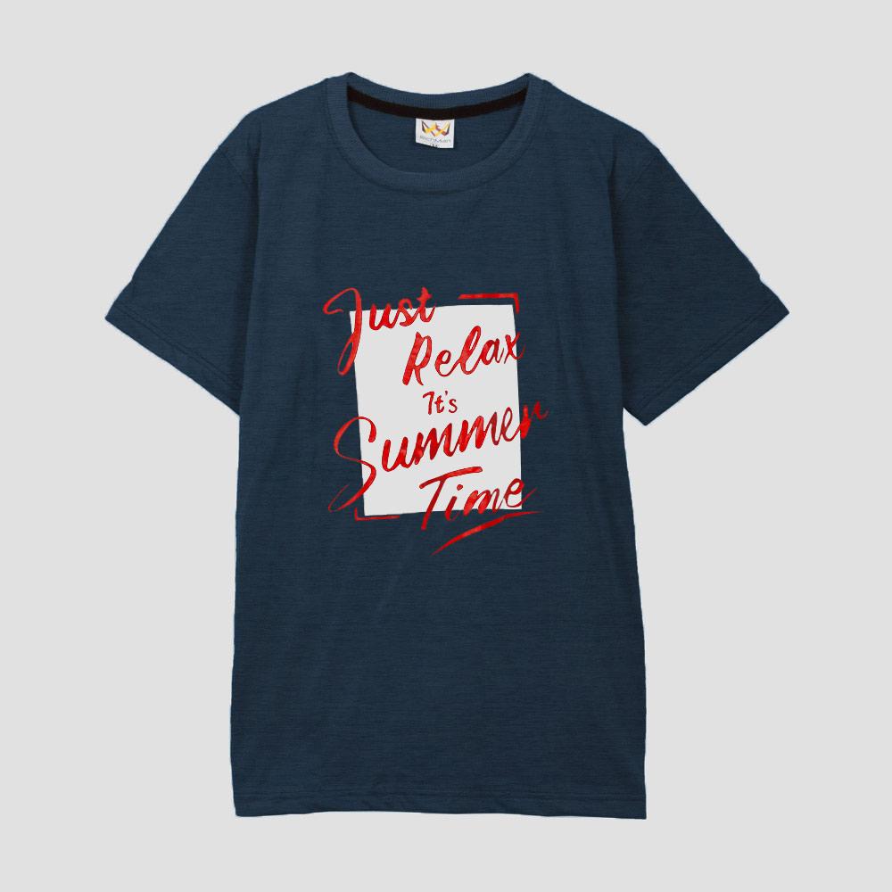 RichMan Just Relax Its Summer Time Printed Tee Shirt Men's Tee Shirt ASE Jeans Marl S 