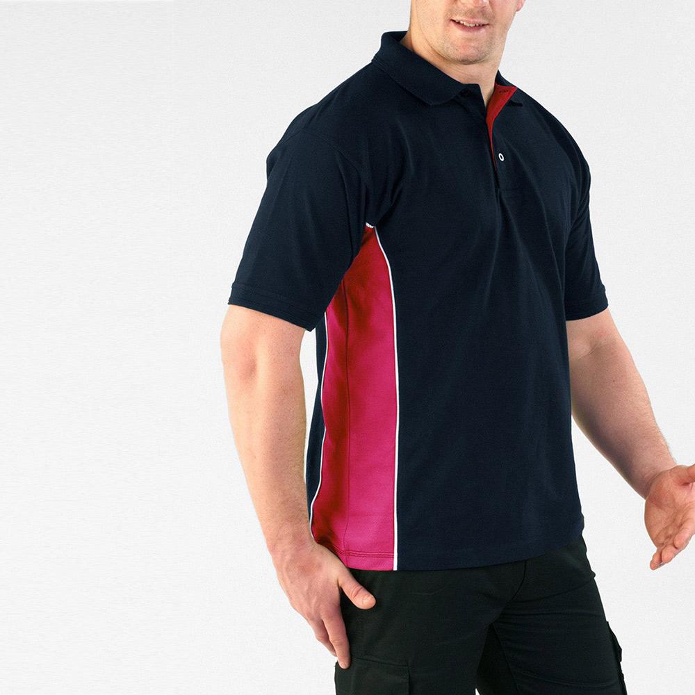 Silver Stone B Quality Polo Shirt B Quality Image Navy Pink L