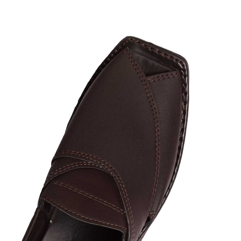 Premium Leather Men's Khedi With Padded Insole Men's Shoes SNAN Traders Dark Brown EUR 40 