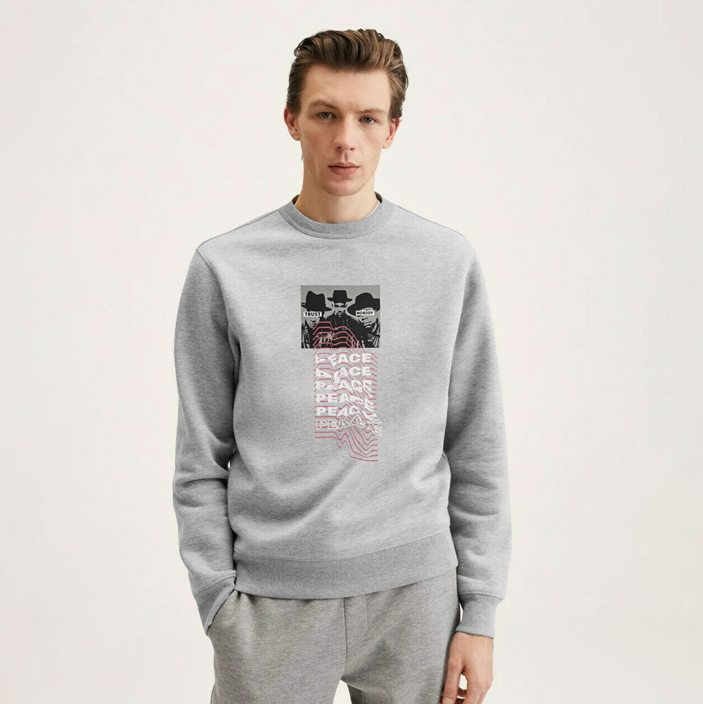 HAS Apparel Men's Peace Printed Long Sleeve Sweat Shirt Men's Sweat Shirt HAS Apparel 