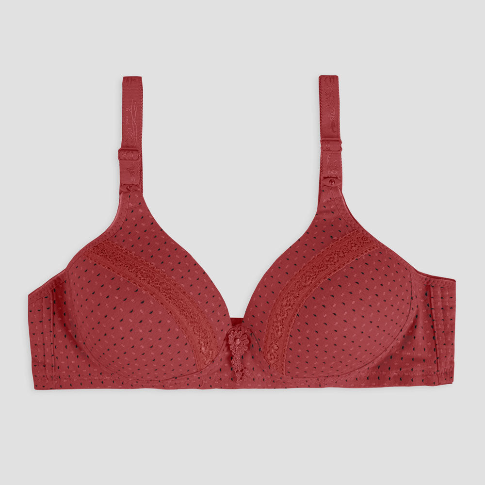 Dailanshu Women's Doted Design Padded Bra Women's Lingerie RAM Red 36 