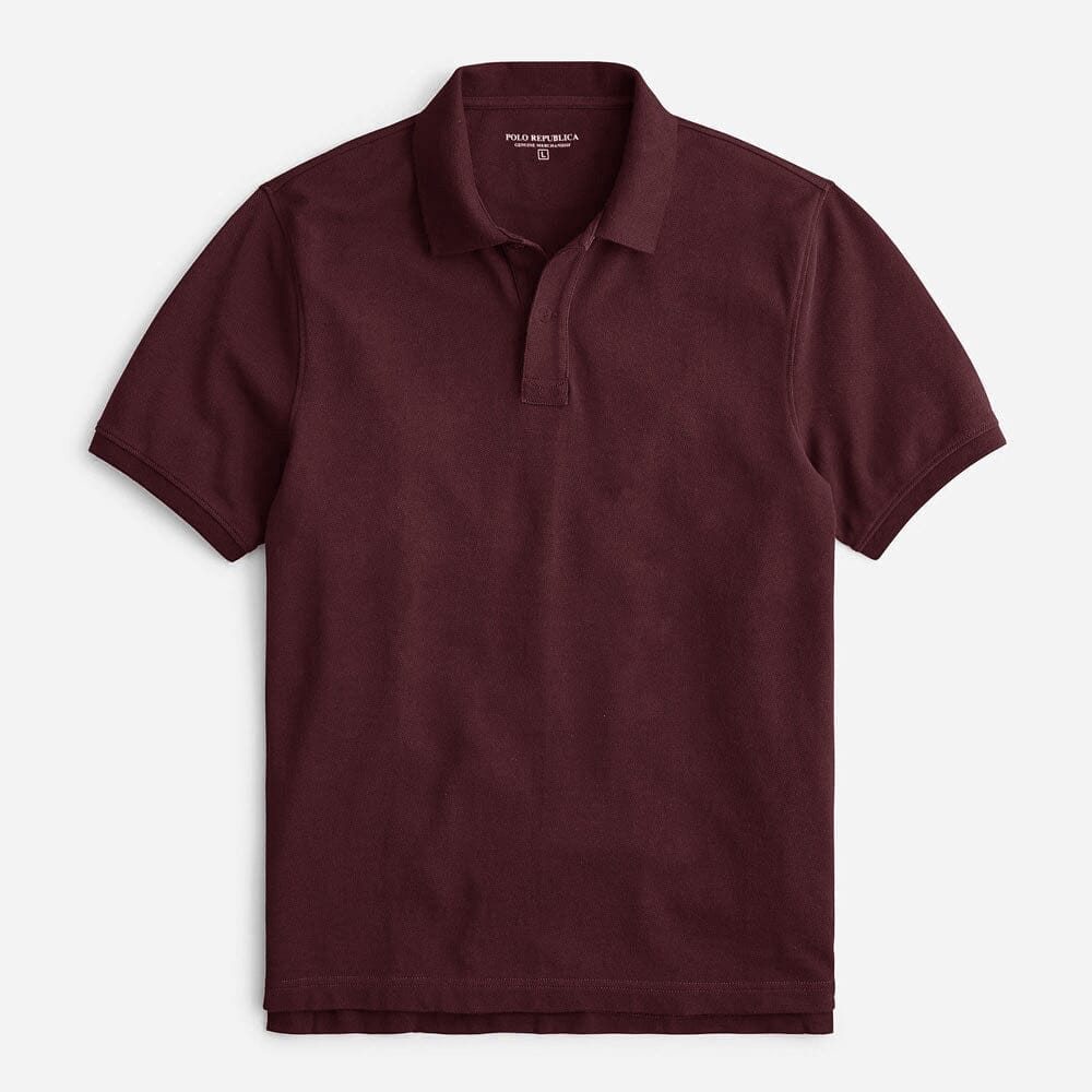 Polo Republica Men's Lecce Short Sleeve Minor Fault Polo Shirt Minor Fault Polo Republica Maroon S 