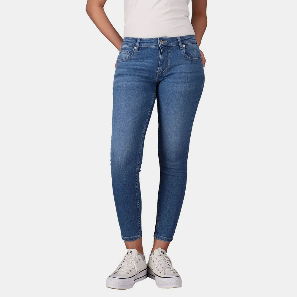 Rivvet Women's Cadiz Mid Rise Skinny Fit Denim Women's Denim RTJ Blue 24 26