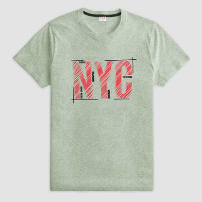 Men's NYC Printed Short Sleeve Tee Shirt Men's Tee Shirt ASE Mint Green S 