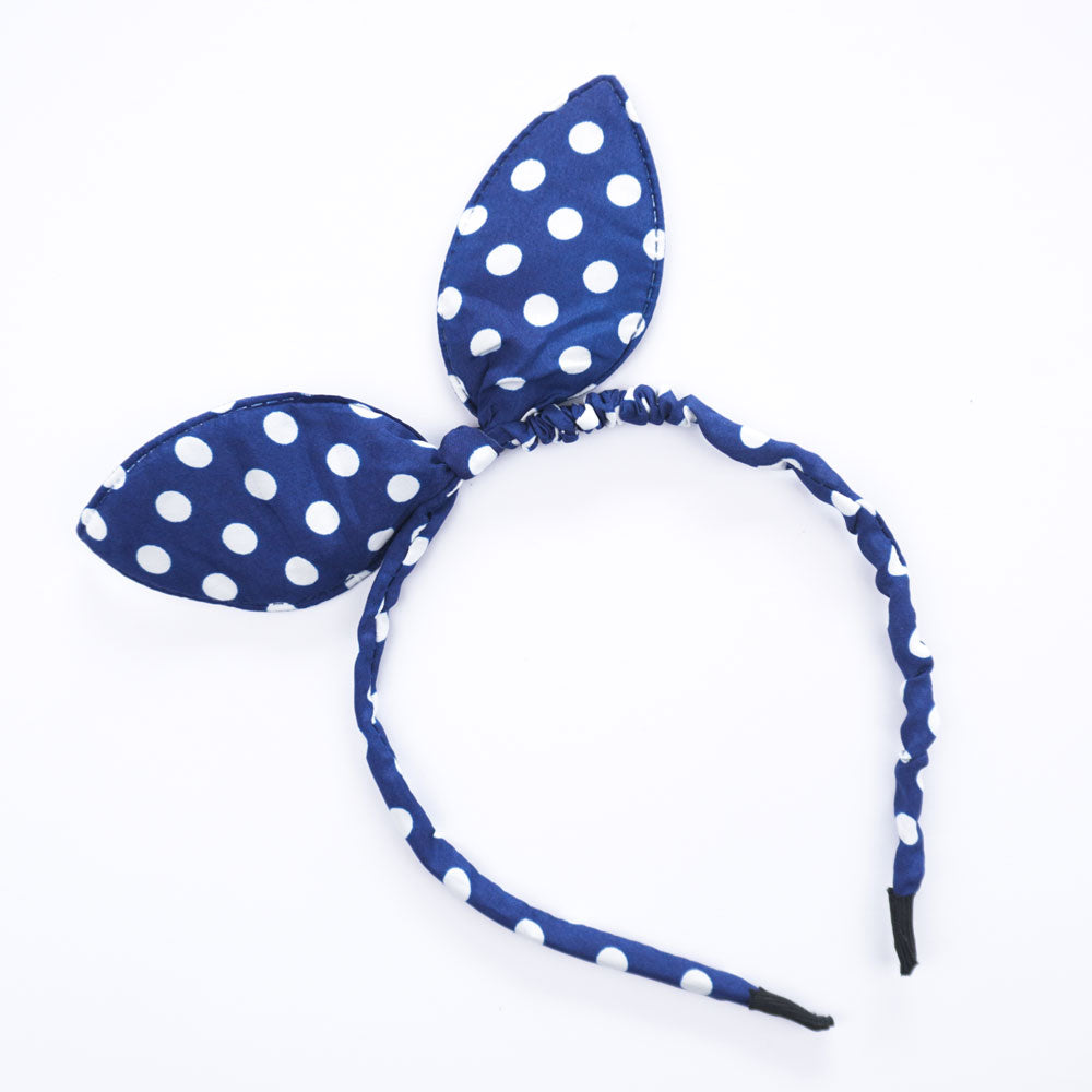 Kid's Bunny Ear Polka Dots Sequence Style Beautiful Head Band Jewellery Al Barka Fashion House Blue 