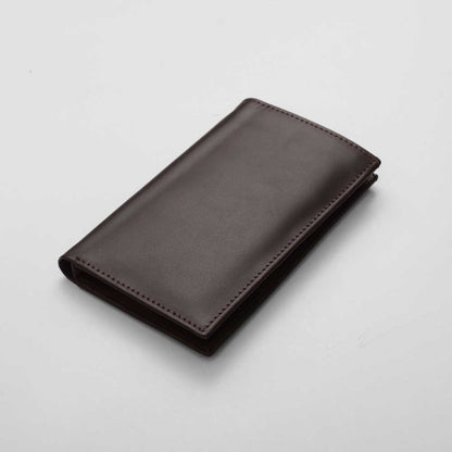 Men's Long Fold Genuine Leather Wallet Men's Accessories SNAN Traders Chocolate 