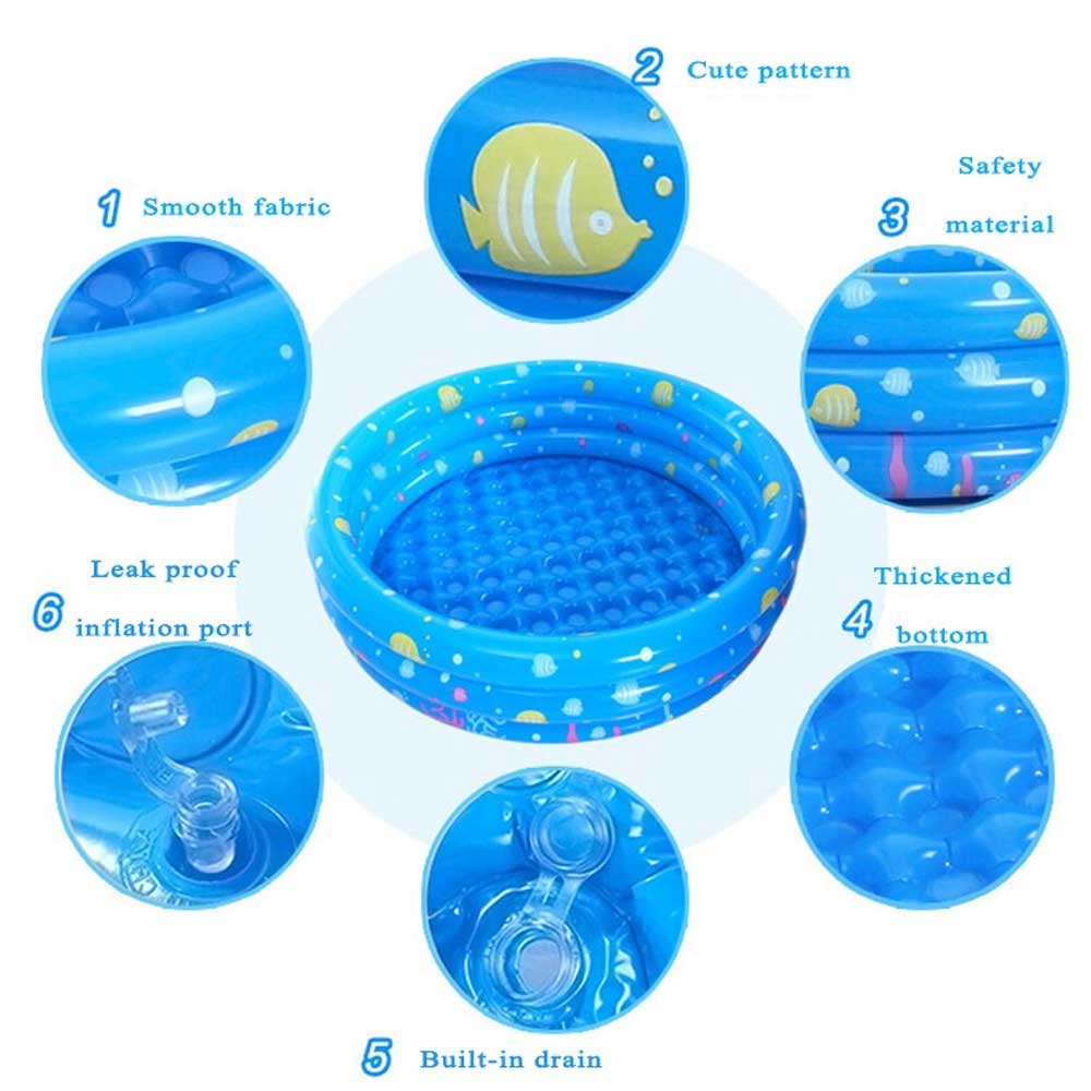 Kid's Inflatable 3 Ring Circles Swimming Pool Swimming Pool Sunshine China 