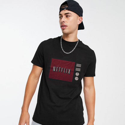 Max 21 Men's Netflix Printed Crew Neck Tee Shirt Men's Tee Shirt SZK 