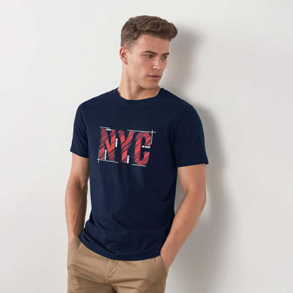 Men's NYC Printed Short Sleeve Tee Shirt Men's Tee Shirt ASE 