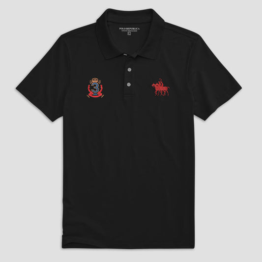 black polo t shirt with red horse