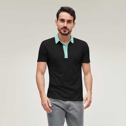 Poler Men's Huelva Contrast Colour Collar Polo Shirt Men's Polo Shirt IBT 