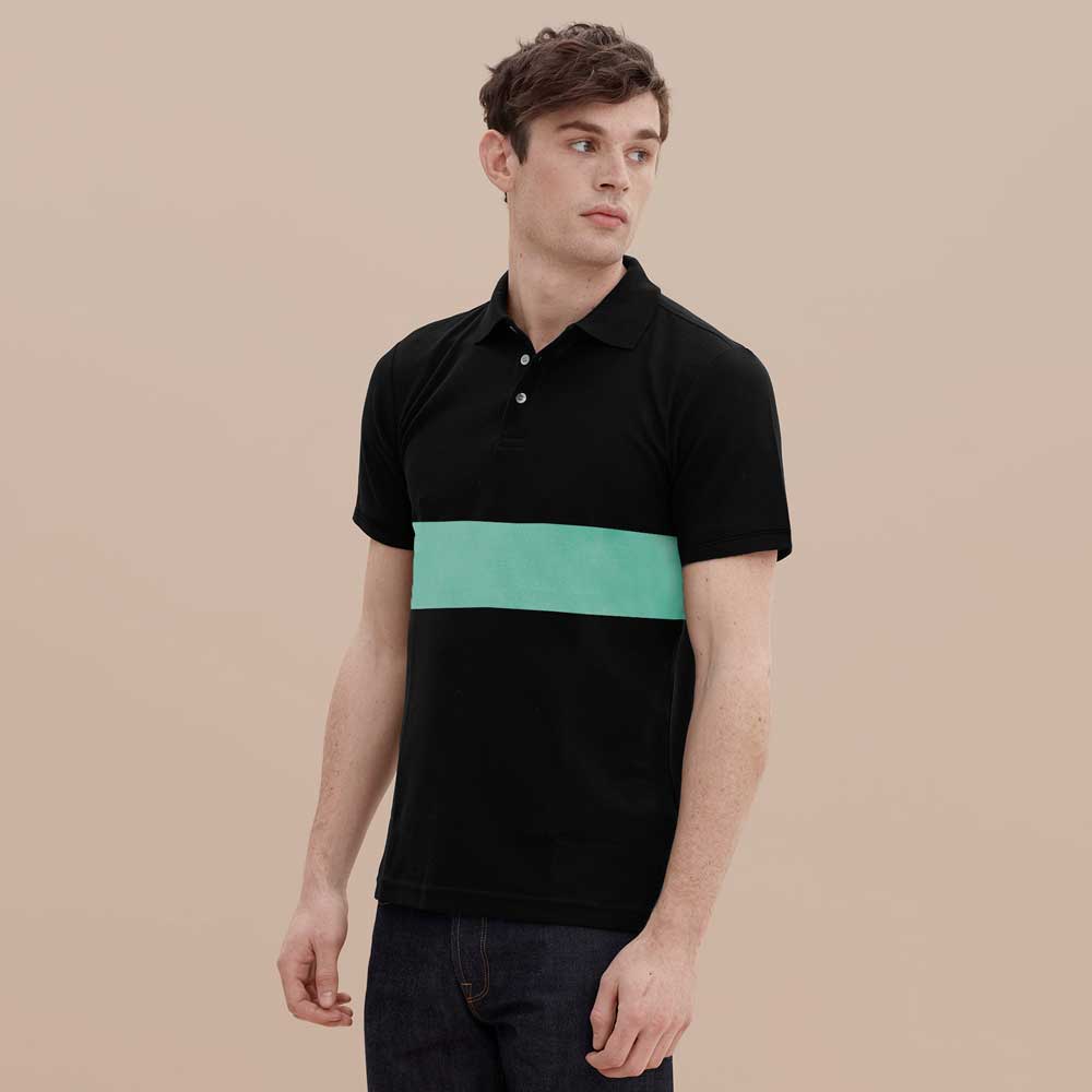 Poler Men's Almeria Contrast Panel Polo Shirt Men's Polo Shirt IBT 