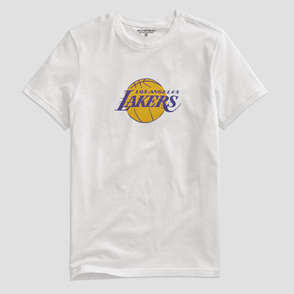 Polo Republica Men's Los Lakers Printed Crew Neck Tee Shirt Men's Tee Shirt Polo Republica Off White S 