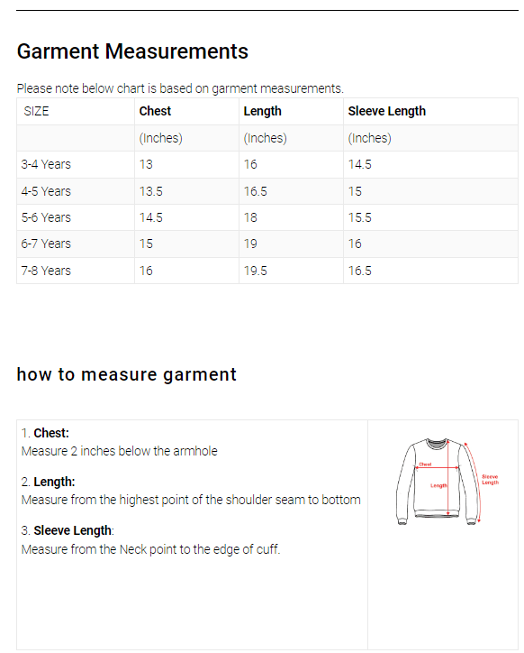 Kenzo 16 years size guide best sale