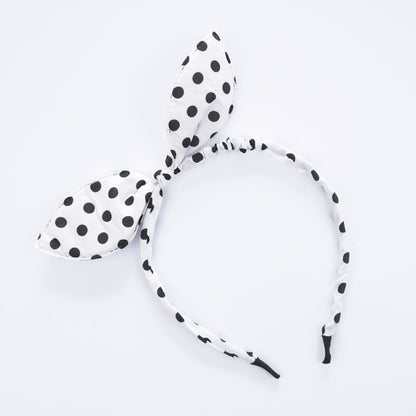 Kid's Bunny Ear Polka Dots Sequence Style Beautiful Head Band Jewellery Al Barka Fashion House White 