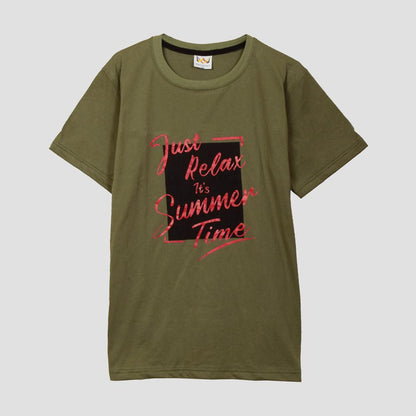 RichMan Just Relax Its Summer Time Printed Tee Shirt Men's Tee Shirt ASE Olive S 
