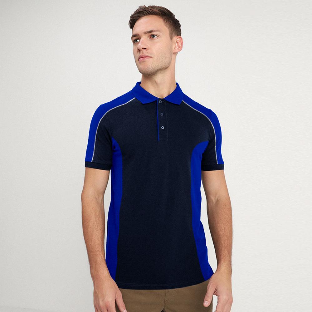 Men's Minor Fault Contrast Panel Pique Polo Shirt