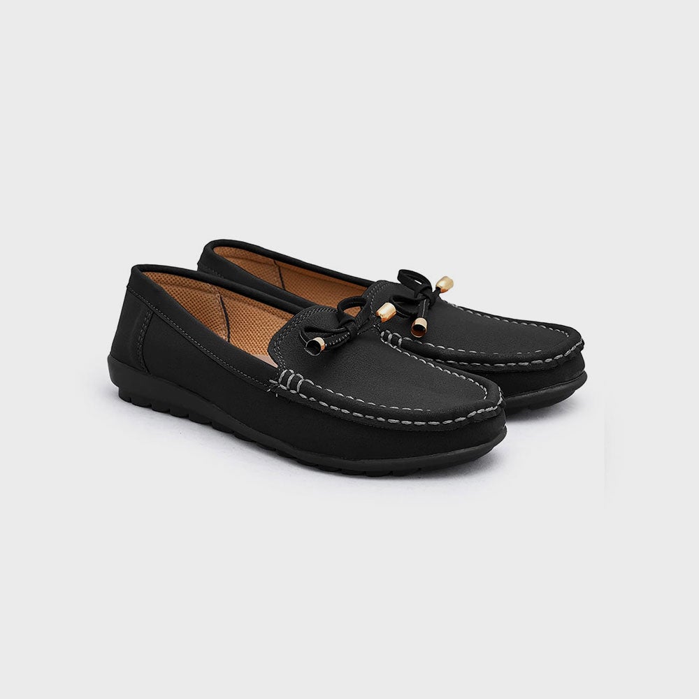 Ladies black hot sale moccasin shoes