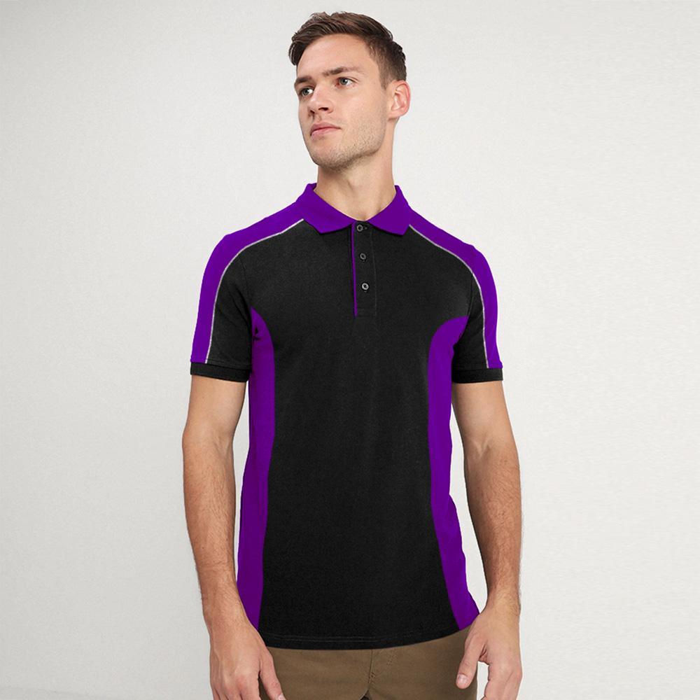 Men's Minor Fault Contrast Panel Pique Polo Shirt