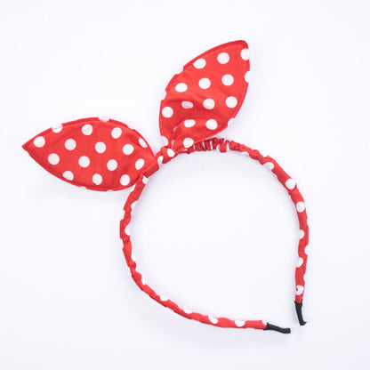 Kid's Bunny Ear Polka Dots Sequence Style Beautiful Head Band Jewellery Al Barka Fashion House Red 