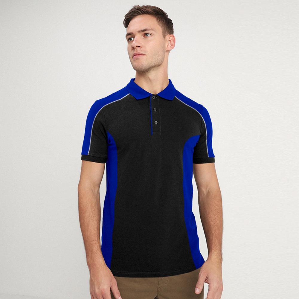 Men's Minor Fault Contrast Panel Pique Polo Shirt