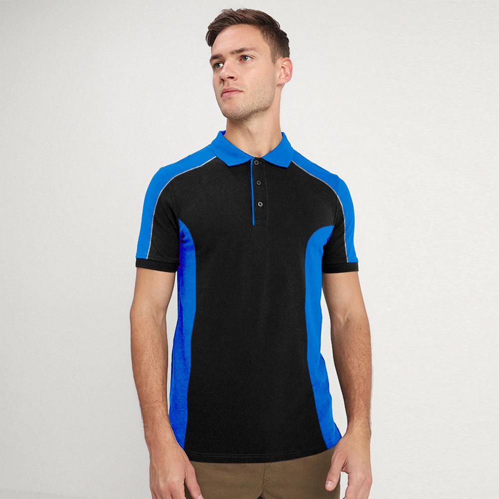 Men's Minor Fault Contrast Panel Pique Polo Shirt