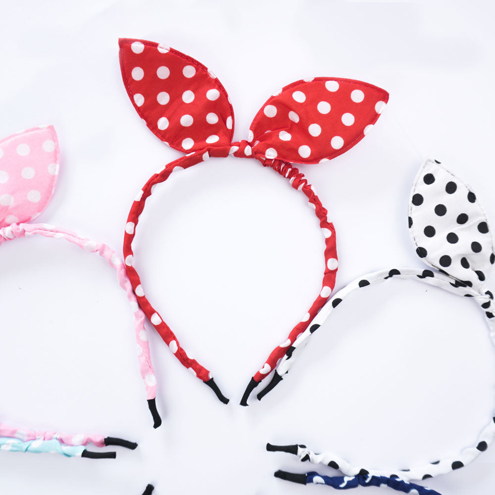 Kid's Bunny Ear Polka Dots Sequence Style Beautiful Head Band Jewellery Al Barka Fashion House 