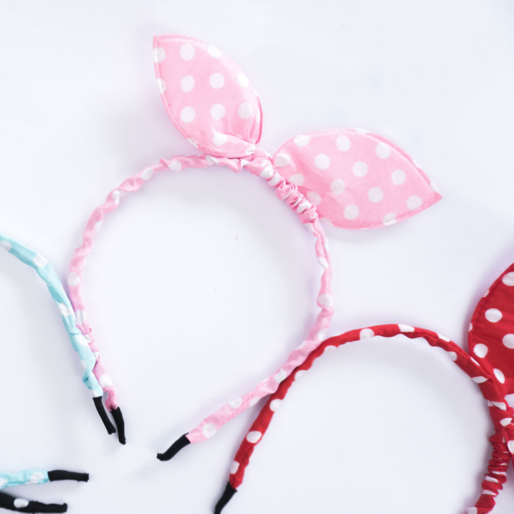 Kid's Bunny Ear Polka Dots Sequence Style Beautiful Head Band Jewellery Al Barka Fashion House 