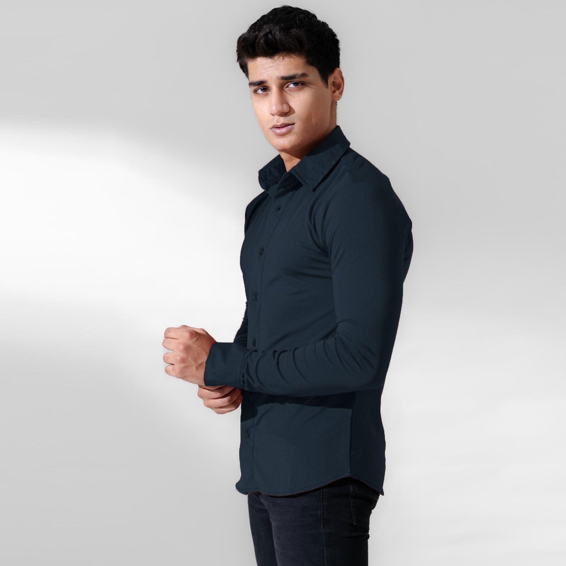 Polo Republica Slim Fit AirFlex: The Go-Anywhere Full Sleeves Minor Fault Shirt Minor Fault Polo Republica Navy S 