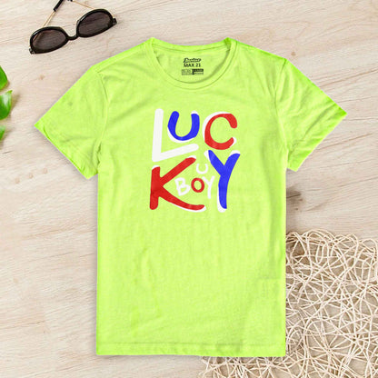 Junior Kid's Lucky Boy Printed Tee Shirt Boy's Tee Shirt SZK Parrot 3-4 Years 