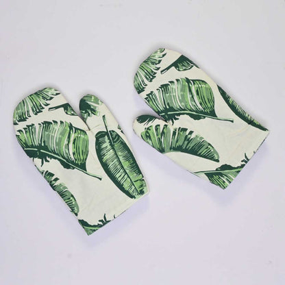 Quimper Cotton Heat Resistant Oven Gloves Pair Kitchen Accessories De Artistic D4 