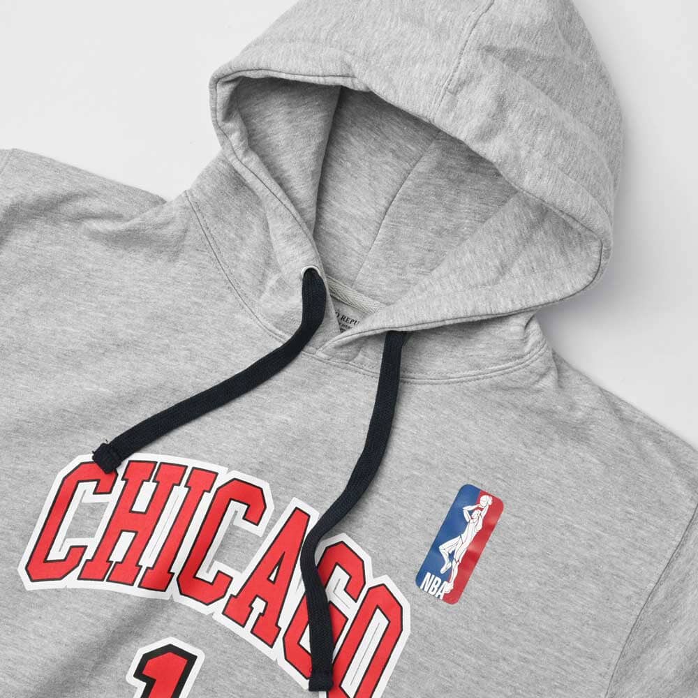 Polo Republica Men's NBA Chicago Printed Fleece Pullover Hoodie Men's Pullover Hoodie Polo Republica 