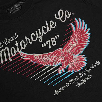 Men's West Coast Motorcycle Printed Tee Shirt Men's Tee Shirt LFS 