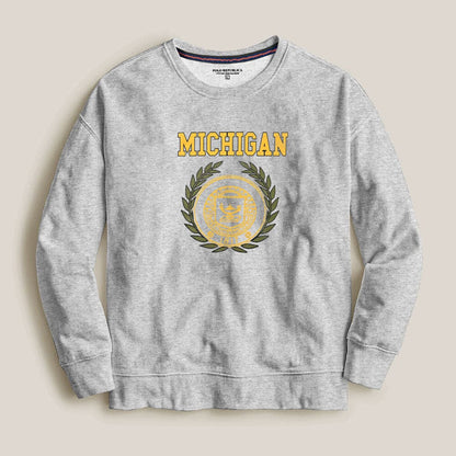 Polo Republica Men's Michigan Printed Fleece Sweat Shirt