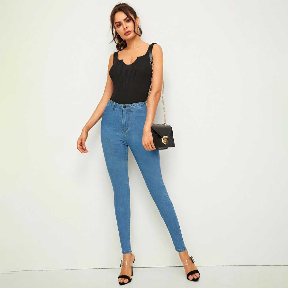 F&F Women's Pocketless Stretchable Skinny Fit Denim Women's Denim SRK 