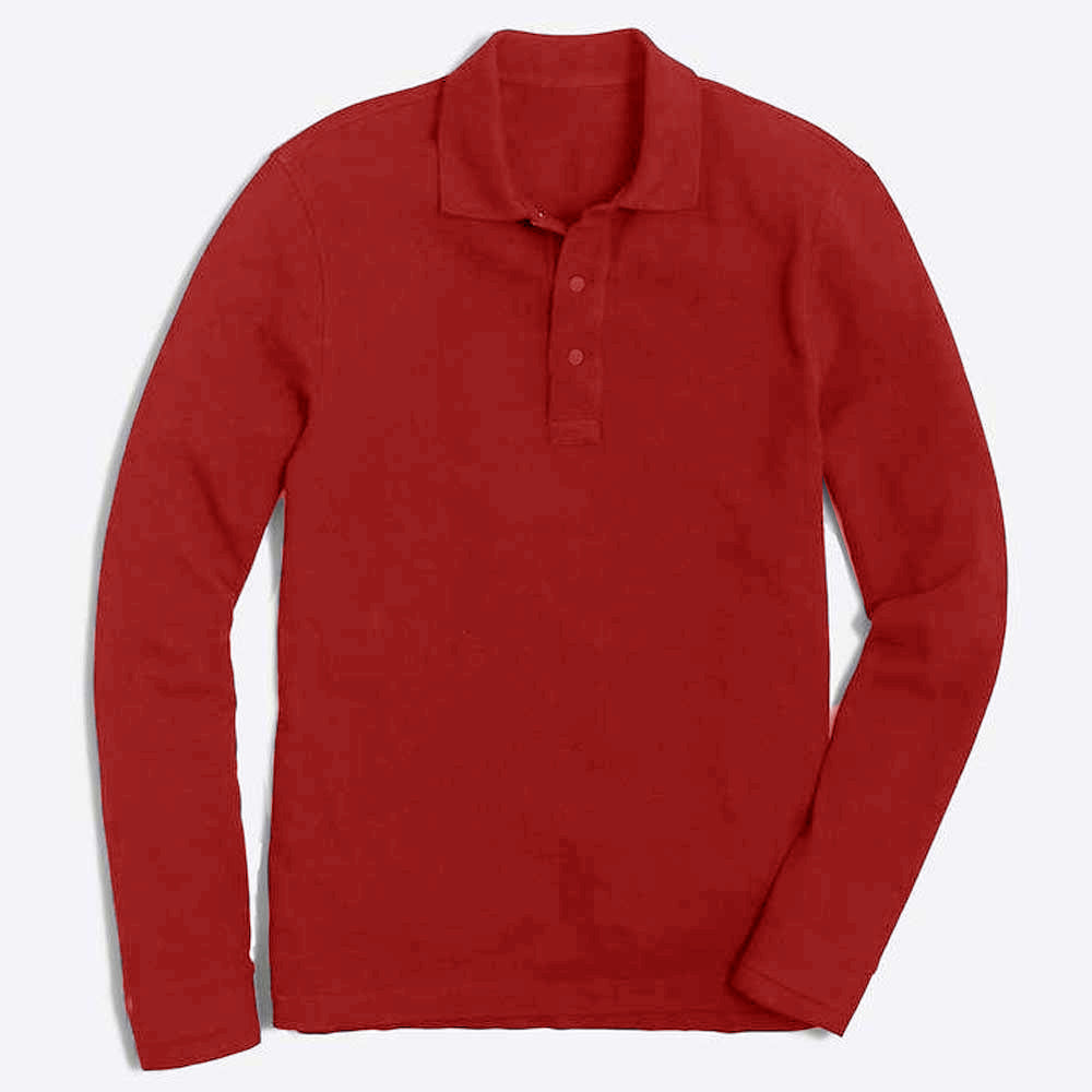 Regatta Men's Karley Long Sleeve Minor Fault Polo Shirt Minor Fault Image Red XS 