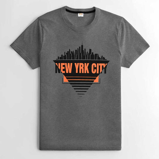 Men's New York City Printed Short Sleeve Tee Shirt Men's Tee Shirt ASE Graphite S 