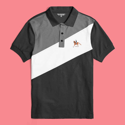 Polo Republica Men's Horse Rider Embroidered Panel Style Polo Shirt