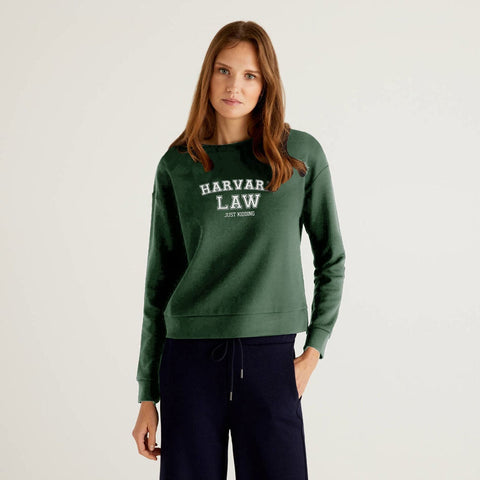 Green harvard online sweatshirt