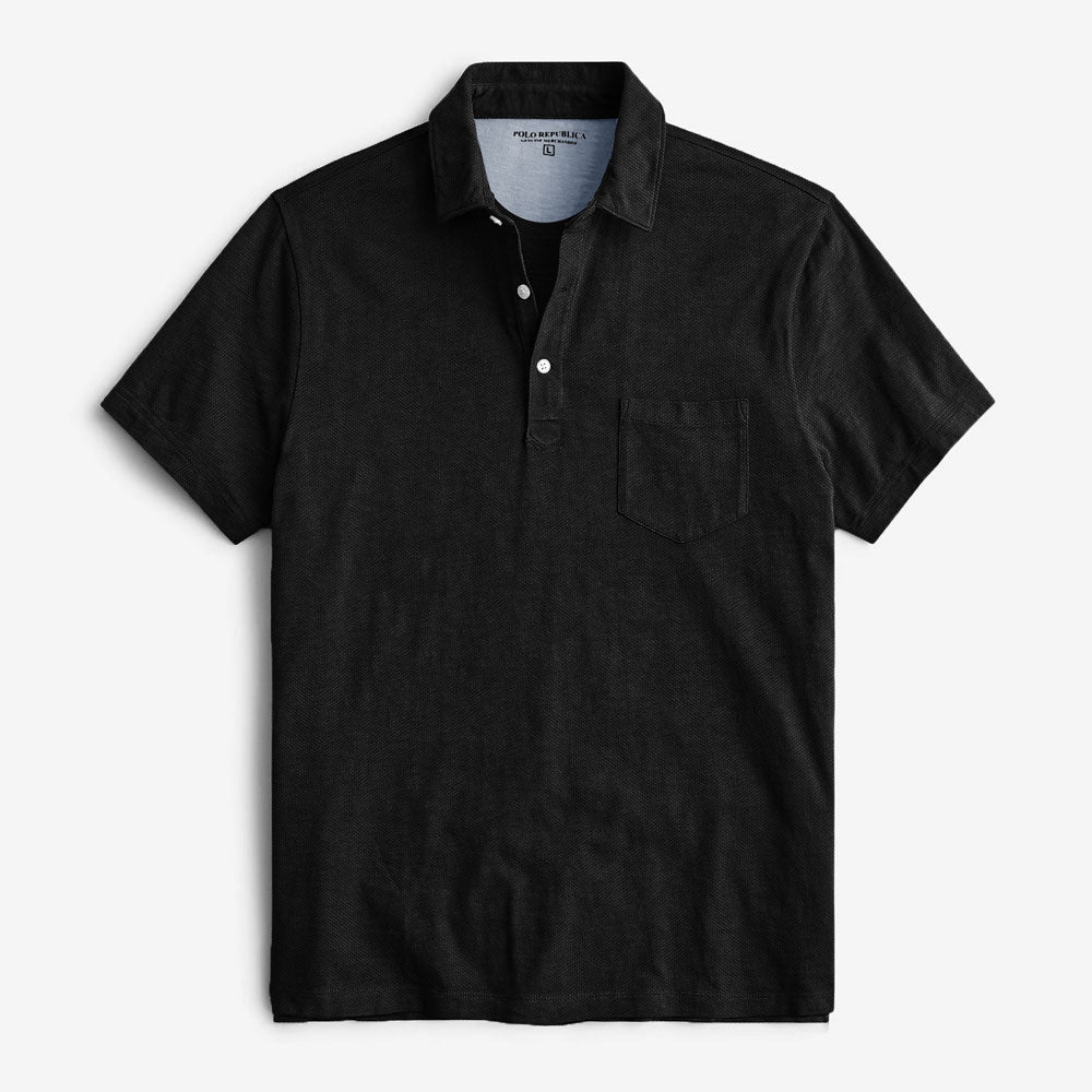 Polo Republica Men s Essentials Tailored Collar Pocket Polo Shirt