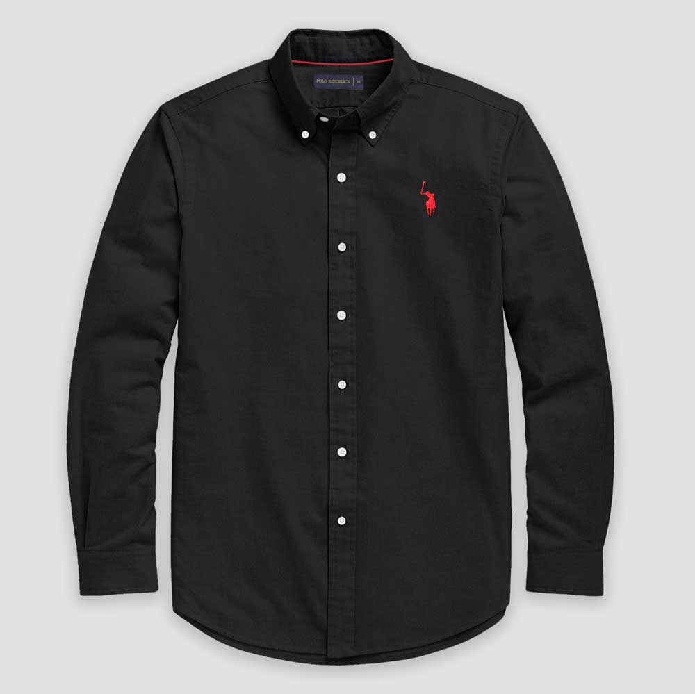 Mens polo button down on sale shirts