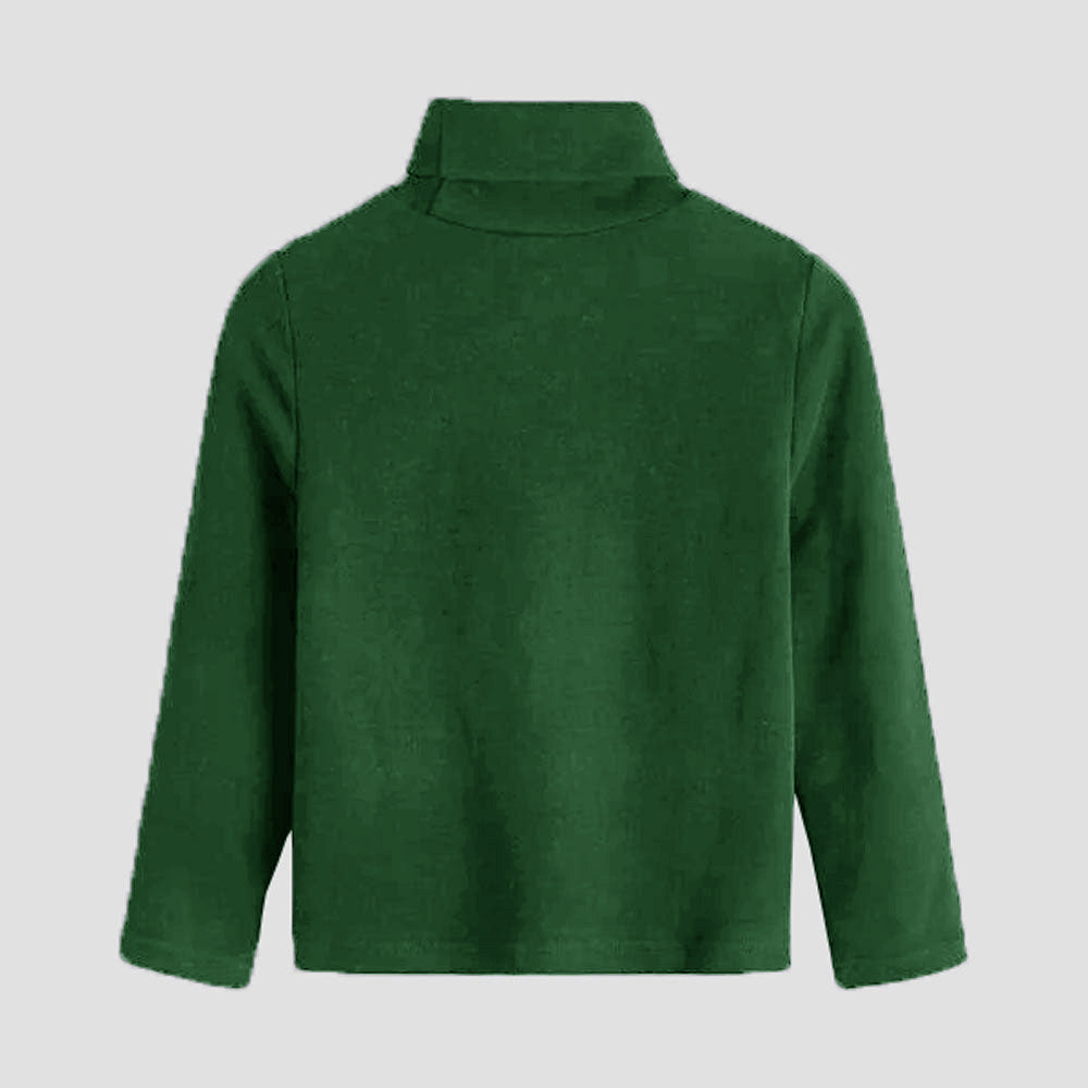 Polo Republica Kid's High Neck Sweat Shirt Girl's Sweat Shirt Polo Republica Bottle Green 2-3 Years 