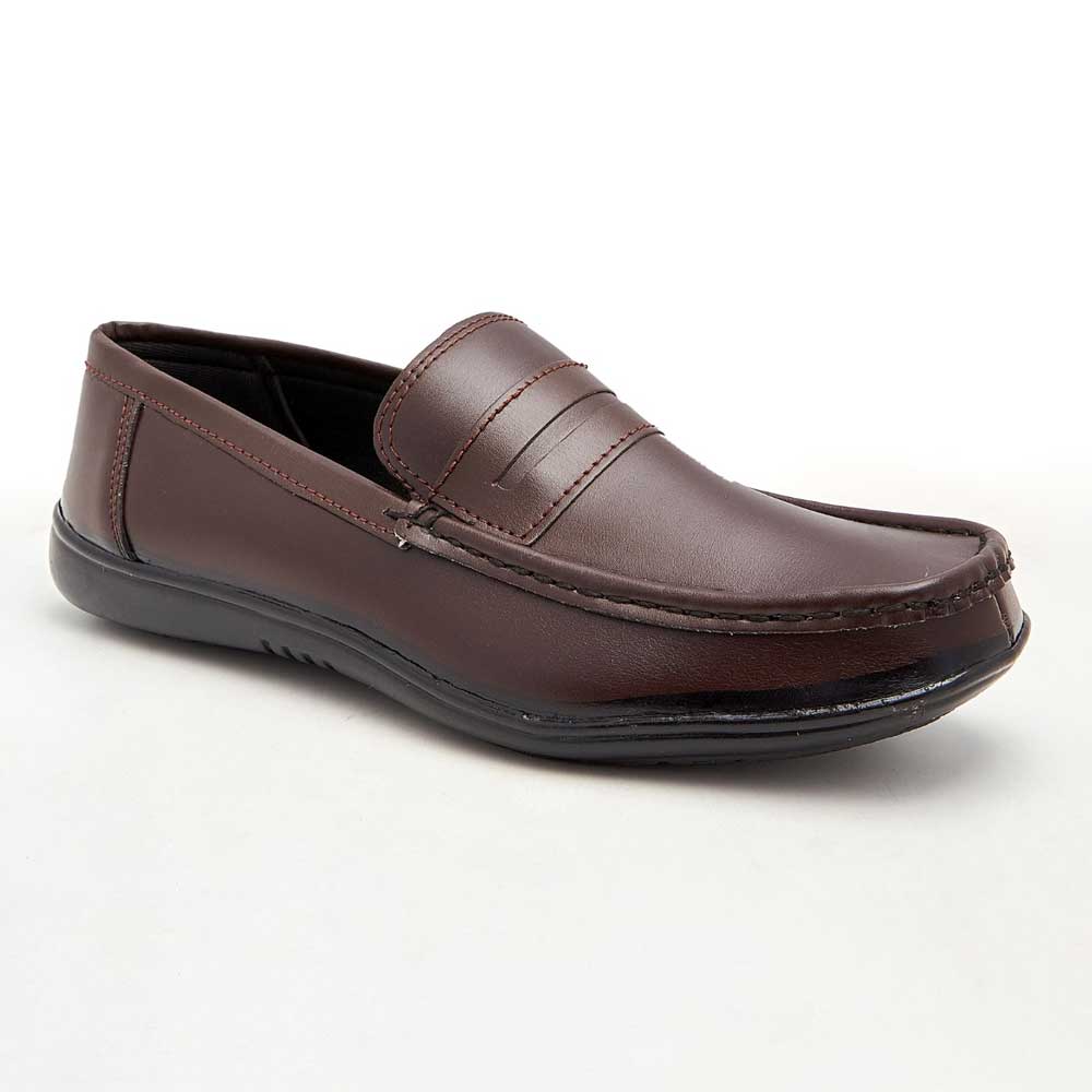 Men's Comfortable Classic Formal Shoes with Leather Stripe Men's Shoes SNAN Traders Brown EUR 39 